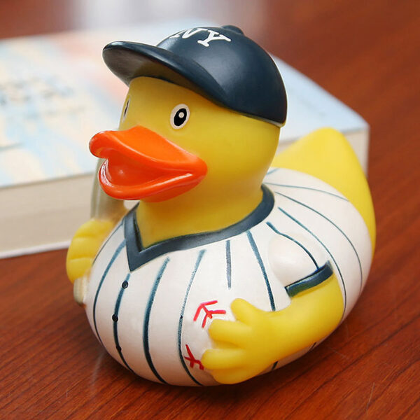 Baseball Player Rubber Duck Bath Toy - Image 3