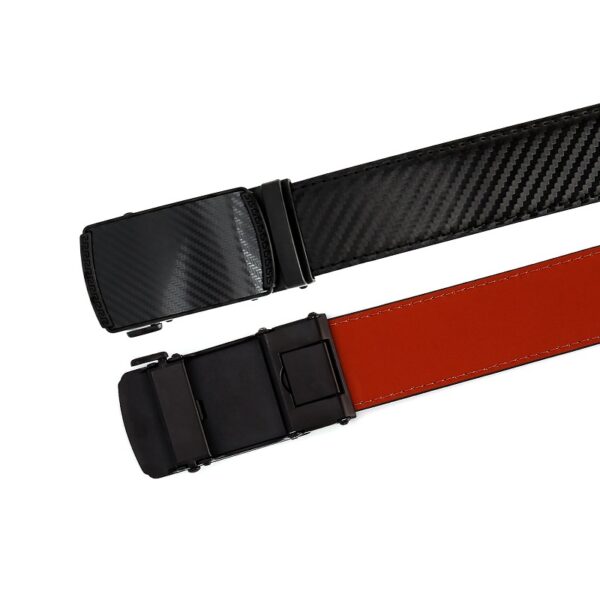 Men's Business Double Cowhide Leather Belt with Automatic Buckle - Image 2