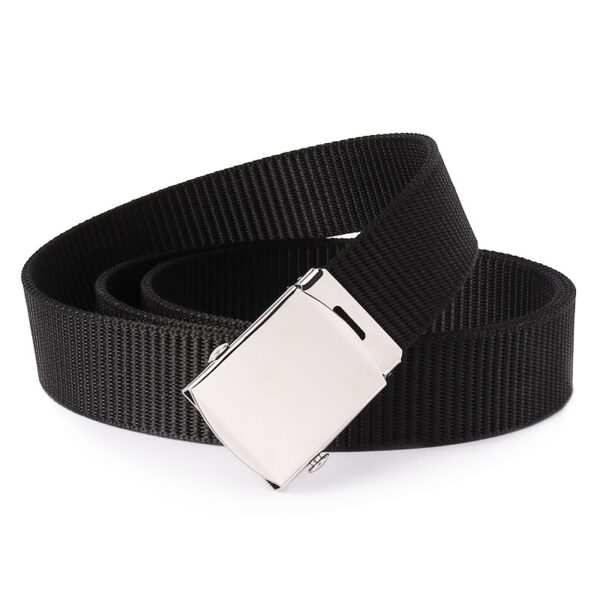 Nylon Men's Belt with Mental Buckle