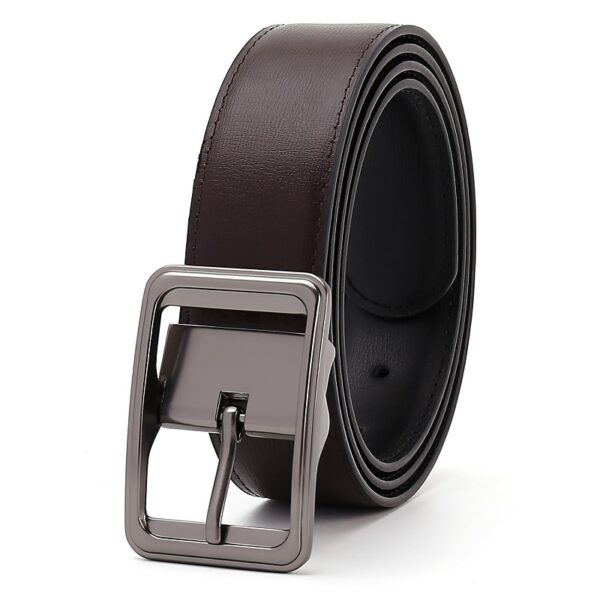 Double Leather Premium Men's Belt with O-Buckle - Image 3