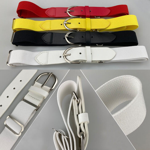 Customizable Logo Elastic Baseball Belt - Image 3