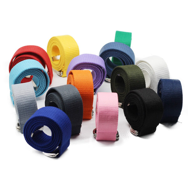 Canvas Belt with Double Ring Buckle - Image 3