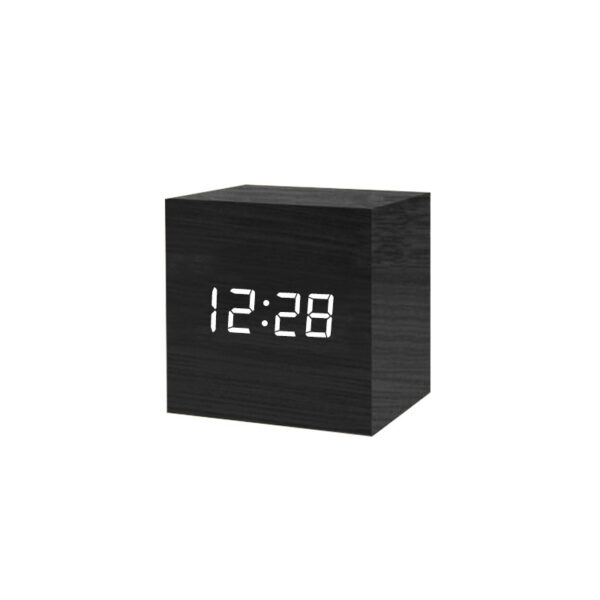 Blue LED Cube Alarm Clock With USB - Image 2