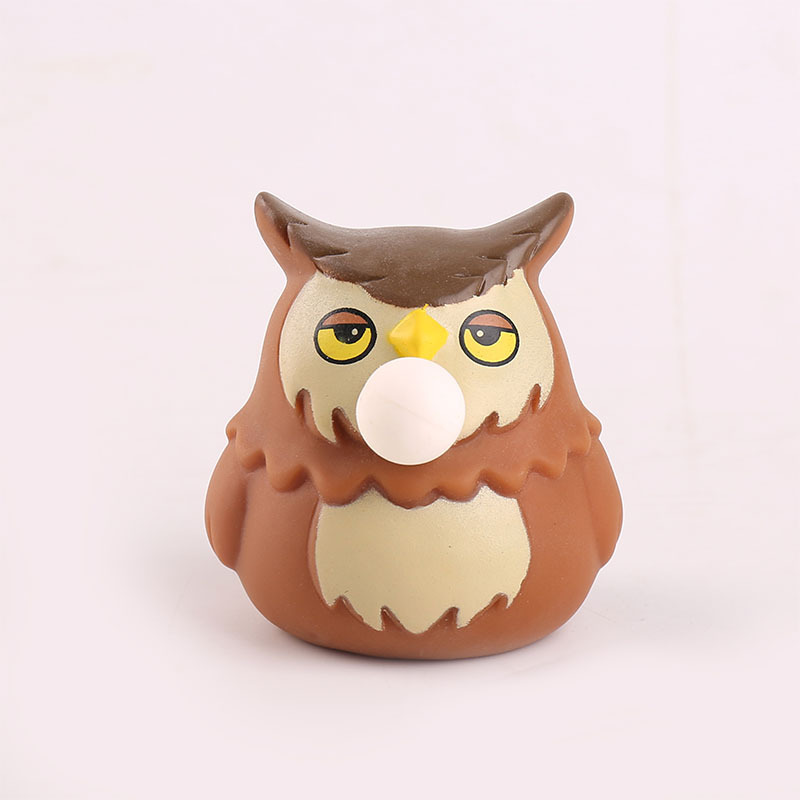 Cute Owl Blow Bubble Stress Ball