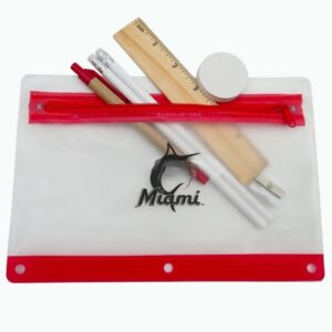 PVC Transparent Zipper Pen Case Combo Set