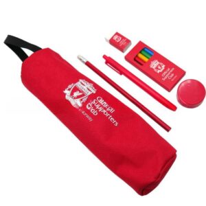 Red Round Pencil Pouch Stationery Set
