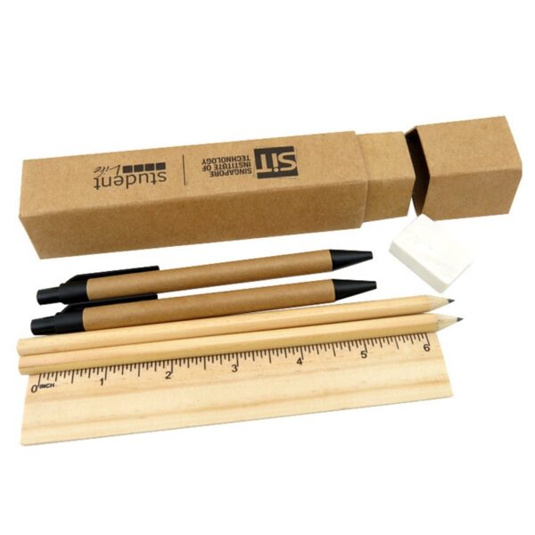 Eco-friendly Kraft Box Stationery Set - Image 3