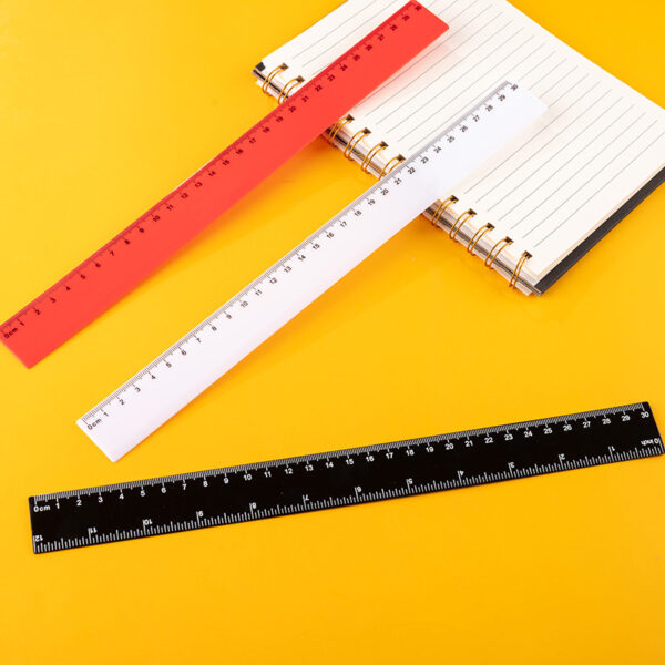 Solid Color Plastic Advertising Ruler 12 inches