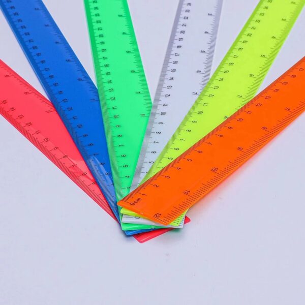 Solid Color Plastic Advertising Ruler 12 inches - Image 2