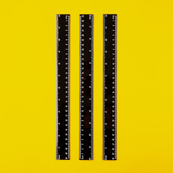 Solid Color Plastic Advertising Ruler 12 inches - Image 3