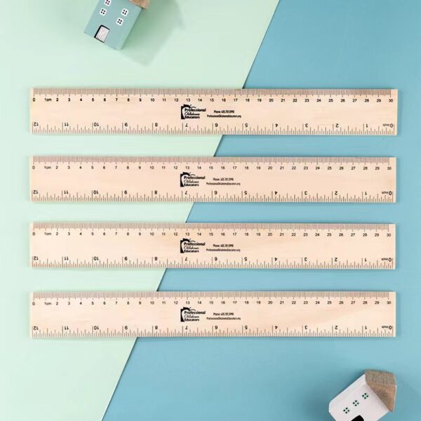 Thick Imported Pine Advertising Ruler - Image 2