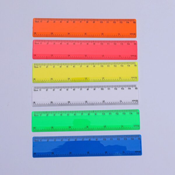 Colorful Plastic Straight Ruler 6 inches