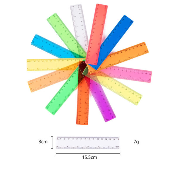 Colorful Plastic Straight Ruler 6 inches - Image 4