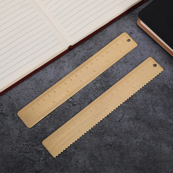 Thickened Vintage Brass Ruler 8 inches