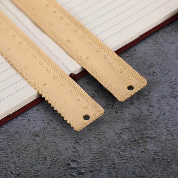 Thickened Vintage Brass Ruler 8 inches