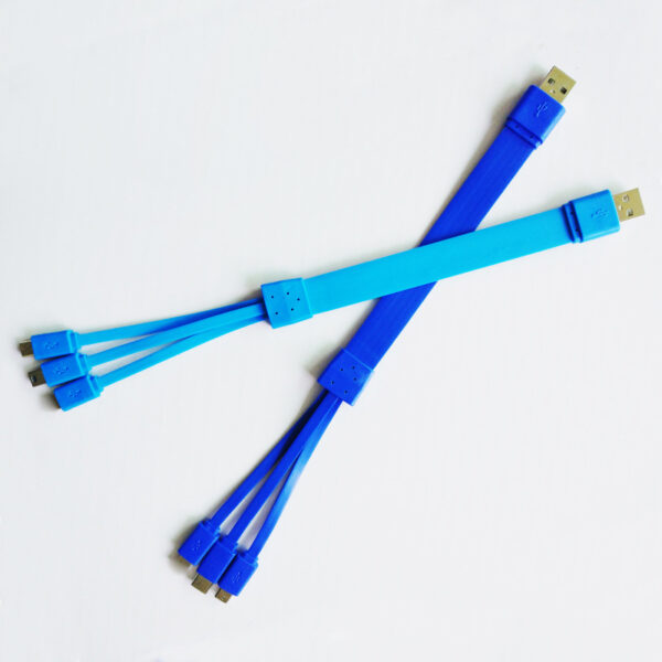 3-in-1 Colorful Spaghetti Charging Cable - Image 3