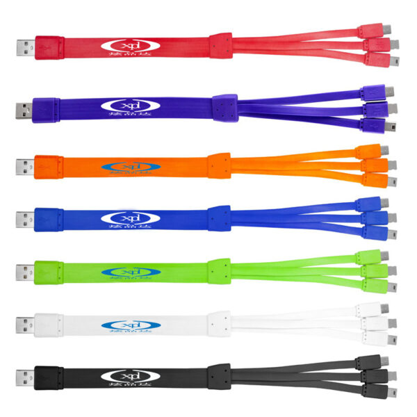 3-in-1 Colorful Spaghetti Charging Cable - Image 4
