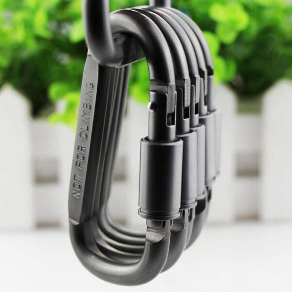 Thicken Aluminum Alloy Locking Carabiner Custom Logo - Image 2