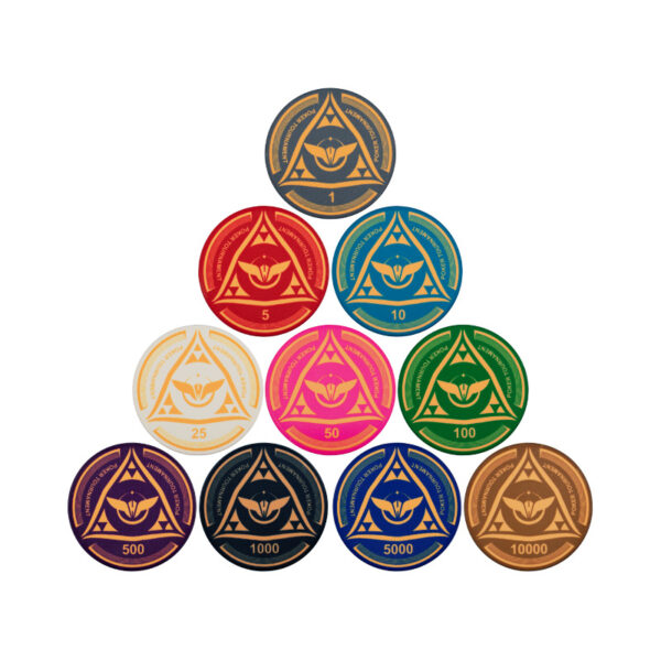 Ceramic Poker Chips with Custom Edges