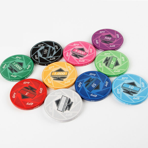 Customized EPT Round Ceramic Poker Chip with Logo