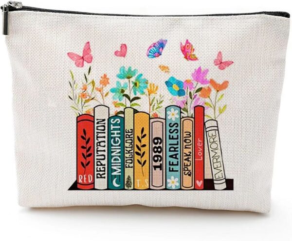 Cotton Linen Full Color Zipper Cosmetic Coin Pouch - Image 2