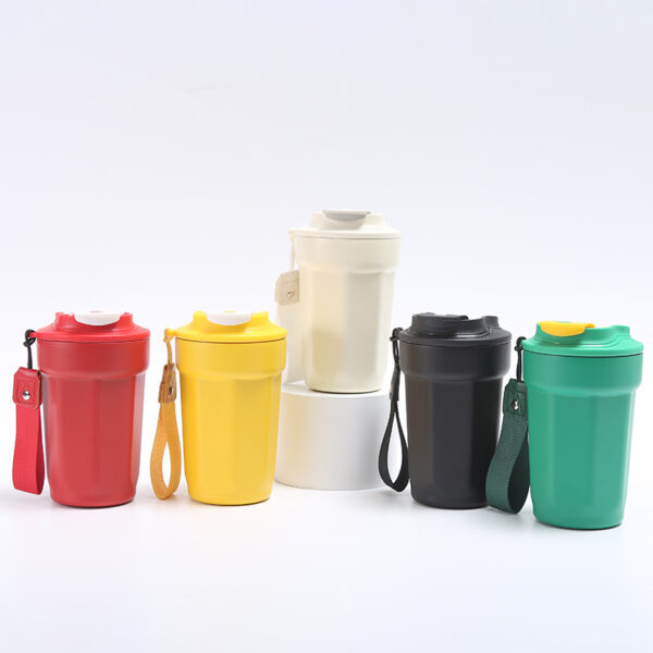 Stainless Steel Insulation Coffee Cup Portable Strap-15oz