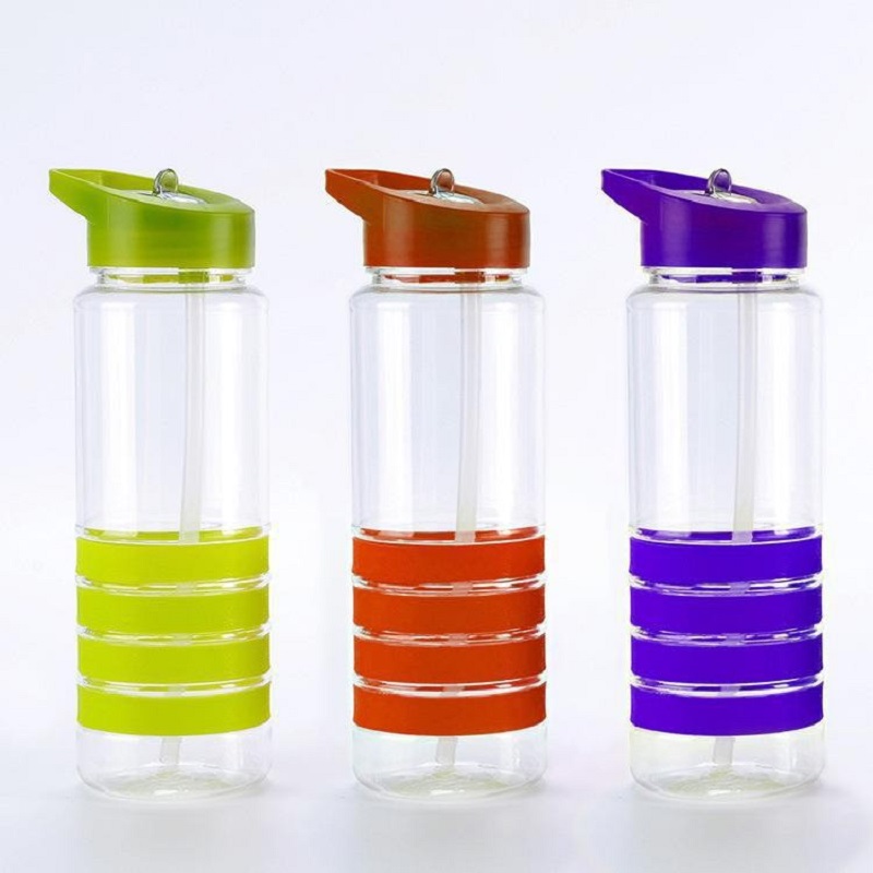 Banded Gripper Plastic Water Bottle