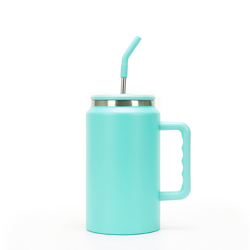 Stainless Steel Car Bottle with Straw-50oz