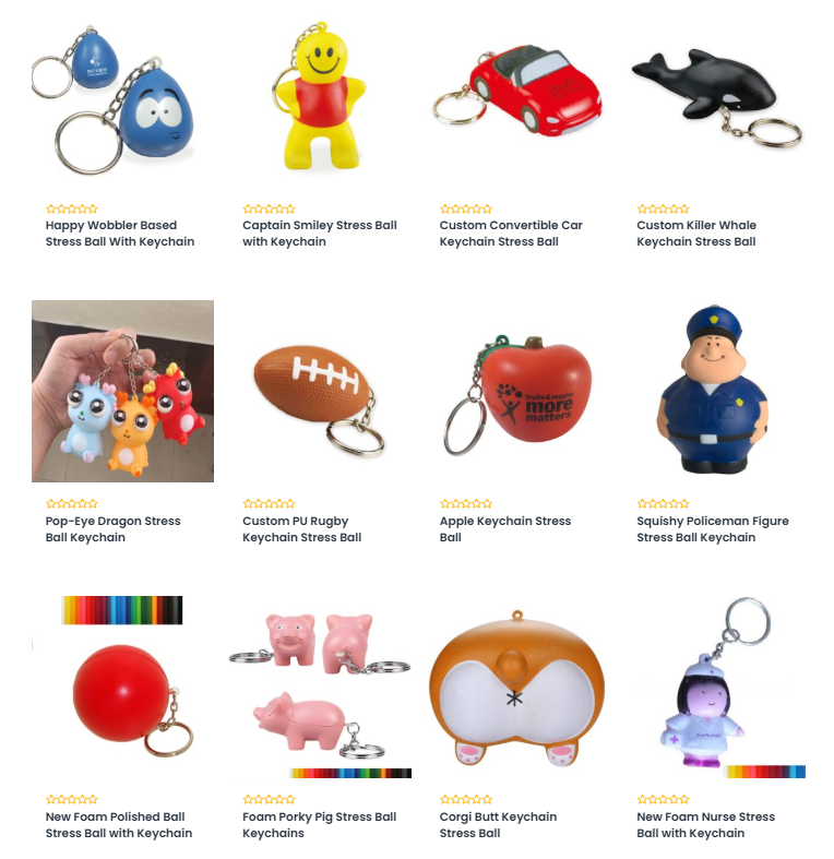 STRESS BALL KEYCHAINS