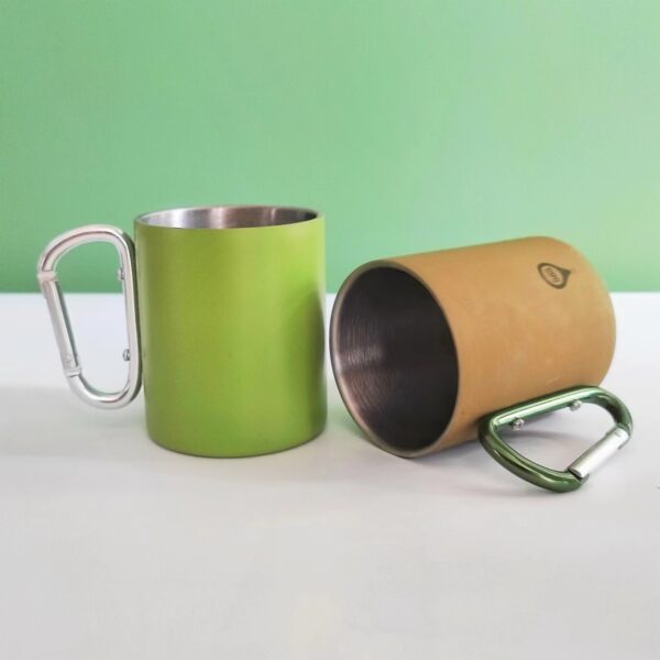 10 oz. Carabiner Handle Stainless Steel Mug - Image 2