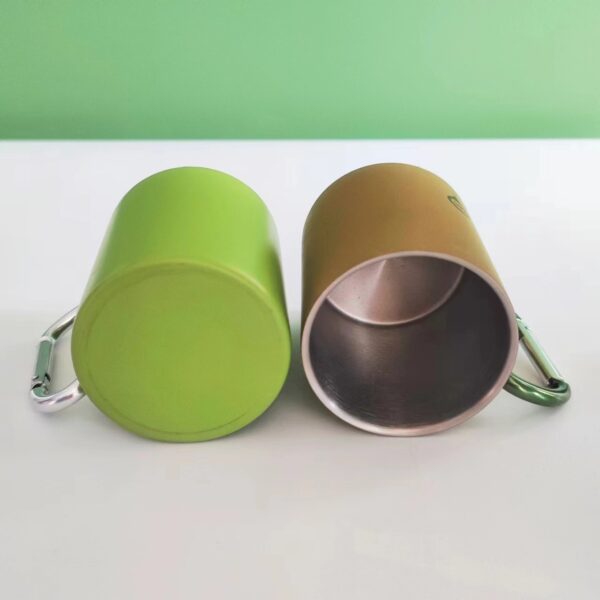 10 oz. Carabiner Handle Stainless Steel Mug - Image 3
