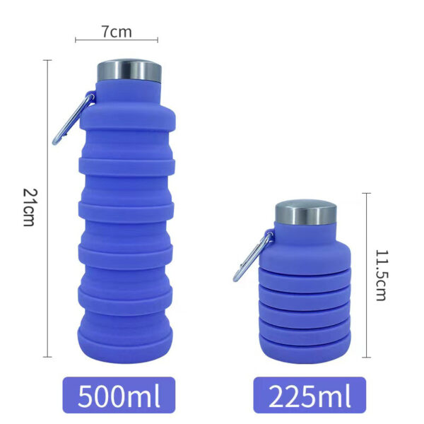 17 Oz Telescopic Silicone Water Bottle