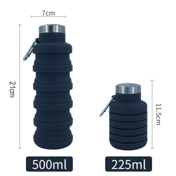 17 Oz Telescopic Silicone Water Bottle
