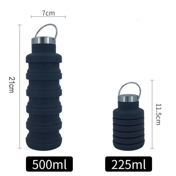 17 Oz Telescopic Silicone Water Bottle