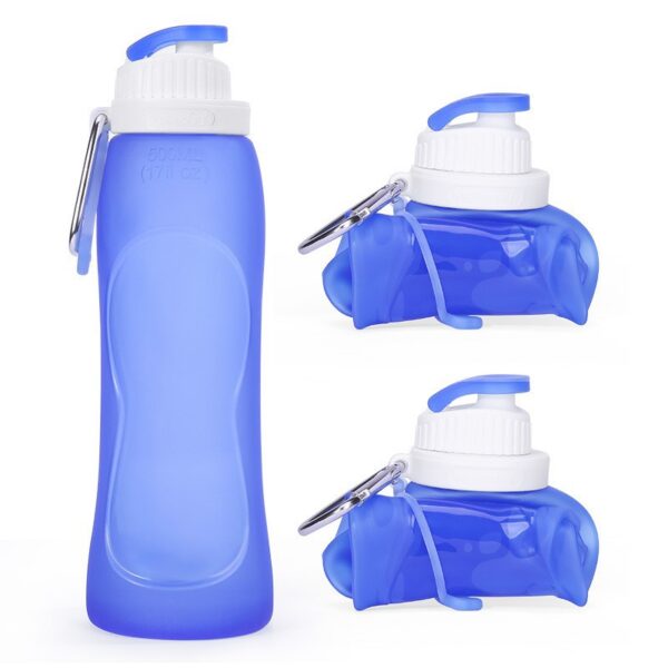 17oz Collapsible Water Bottle with Clip