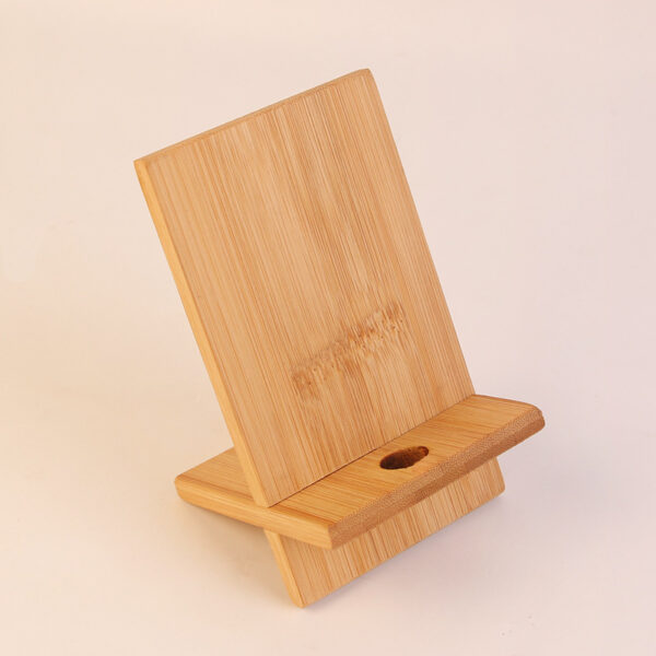 Bamboo Wood Cell Phone Stand - Image 4