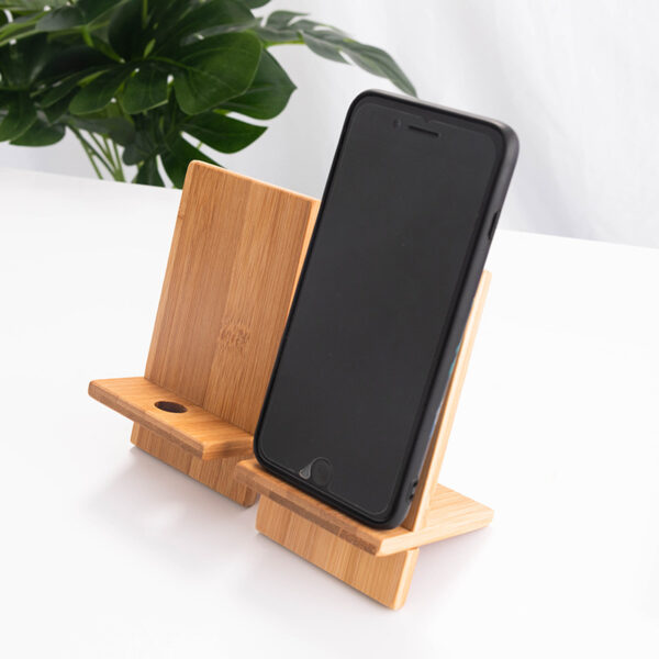 Bamboo Wood Cell Phone Stand - Image 5