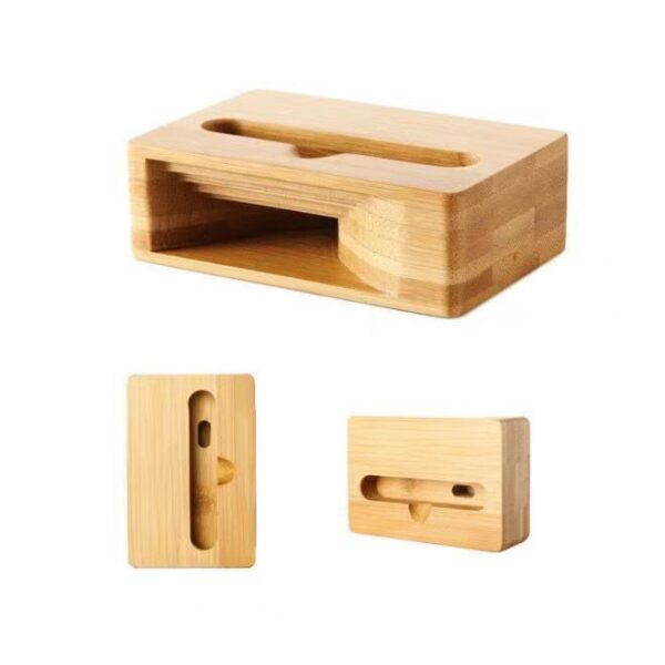 Bamboo Wooden Phone Amplifier Stand - Image 3