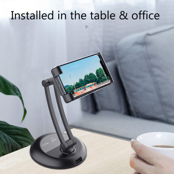 Adjustable Foldable Desktop Cell Phone Tablet Stand Holer - Image 5
