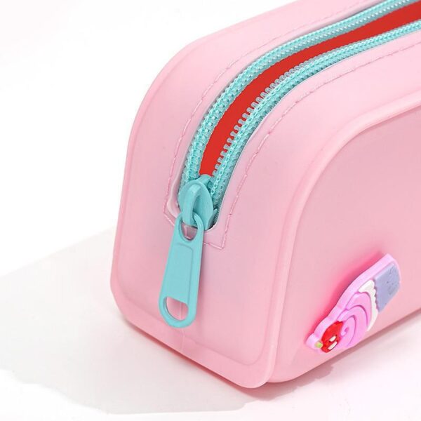 Colorful Silicone Hole Pencil Case With Custom Charms - Image 2