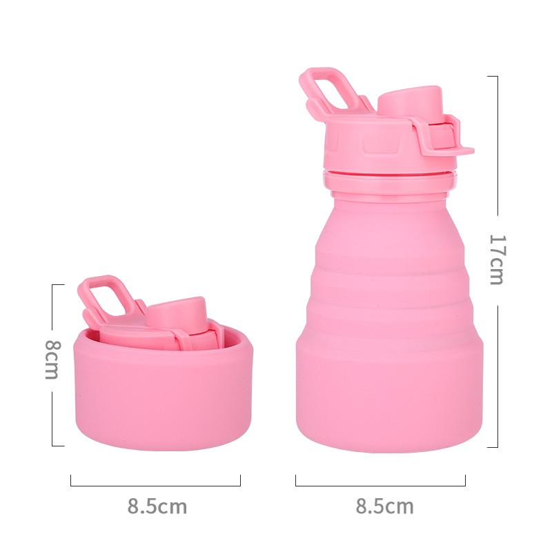 Silicone Folding Handle Mug Outdoor Sports Water Bottle