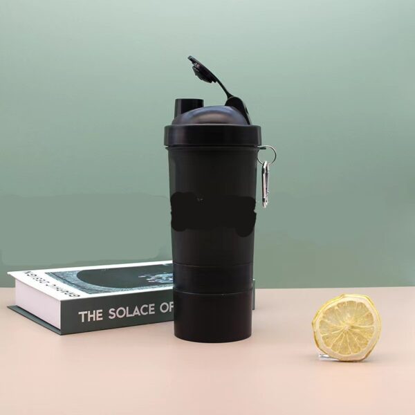 Plastic Large Capacity 20oz Shaking Bottle with Buckle - Image 2
