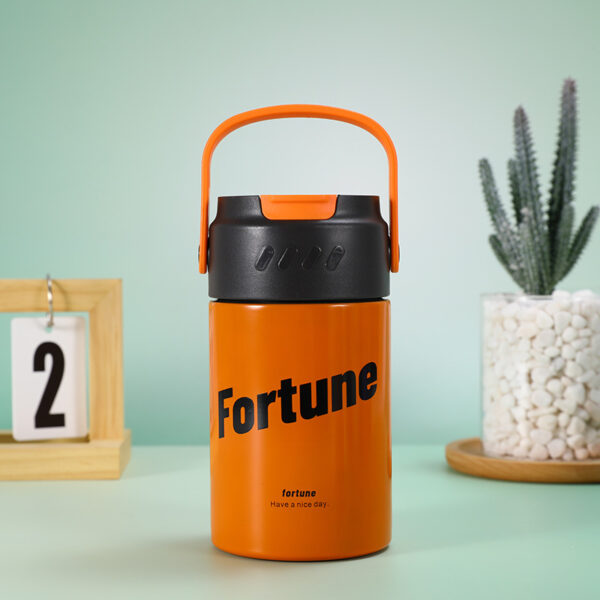 Stainless Steel 18oz Large Capacity  Portable Outdoor Handled Water Bottle
