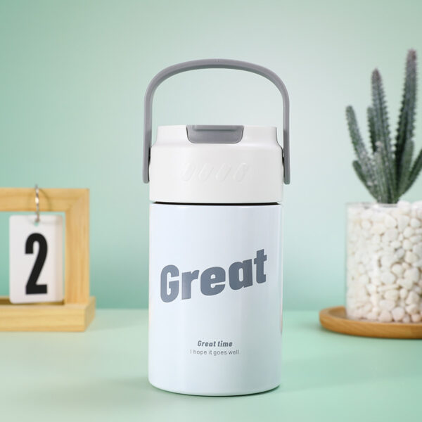 Stainless Steel 18oz Large Capacity  Portable Outdoor Handled Water Bottle