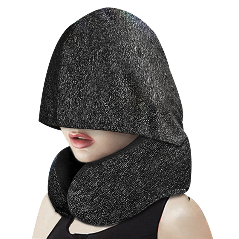 Detachable U Shape Neck Pillow with Hat
