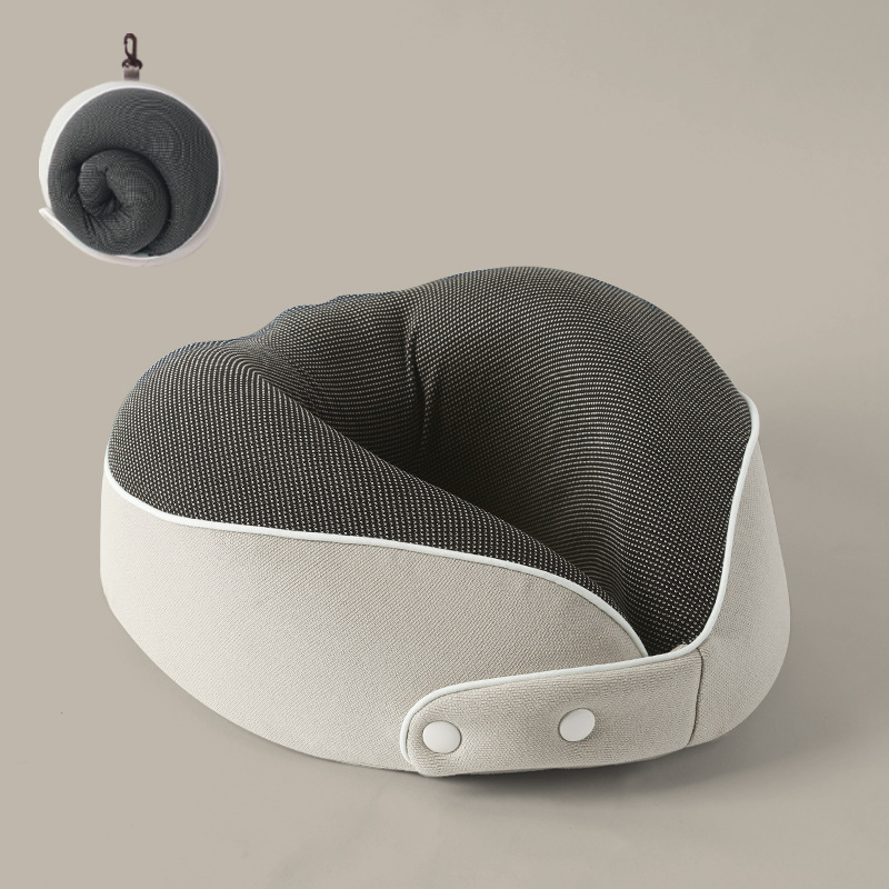 Customizable Memory Foam U Shape Neck Pillow with Buttom
