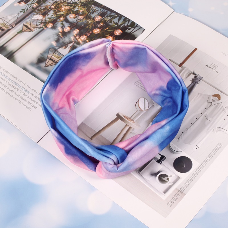 Dazzling Tie-Dye Crossover Sport Headband