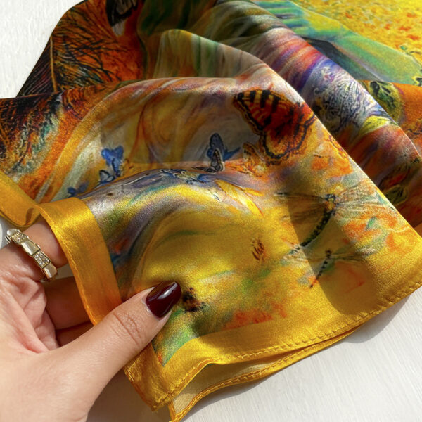 Fashionable Mulberry Silk Versatile Bandana - Image 2