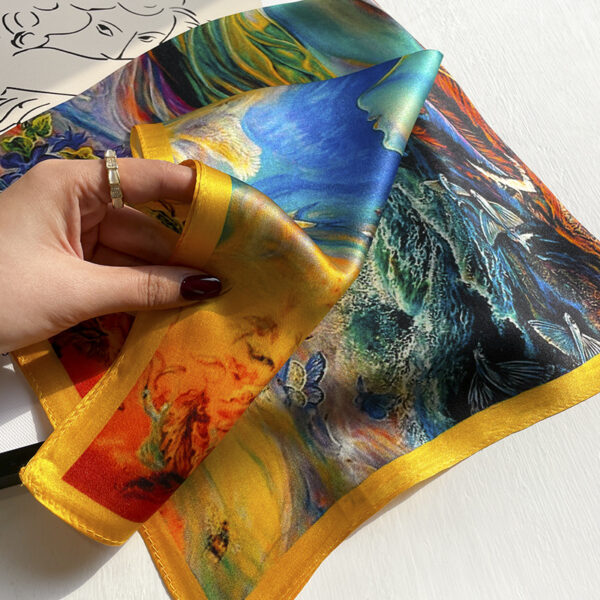 Fashionable Mulberry Silk Versatile Bandana - Image 3