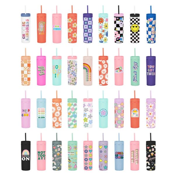 Simple Rubber Lacquer Double Layer Plastic Bottle 16oz